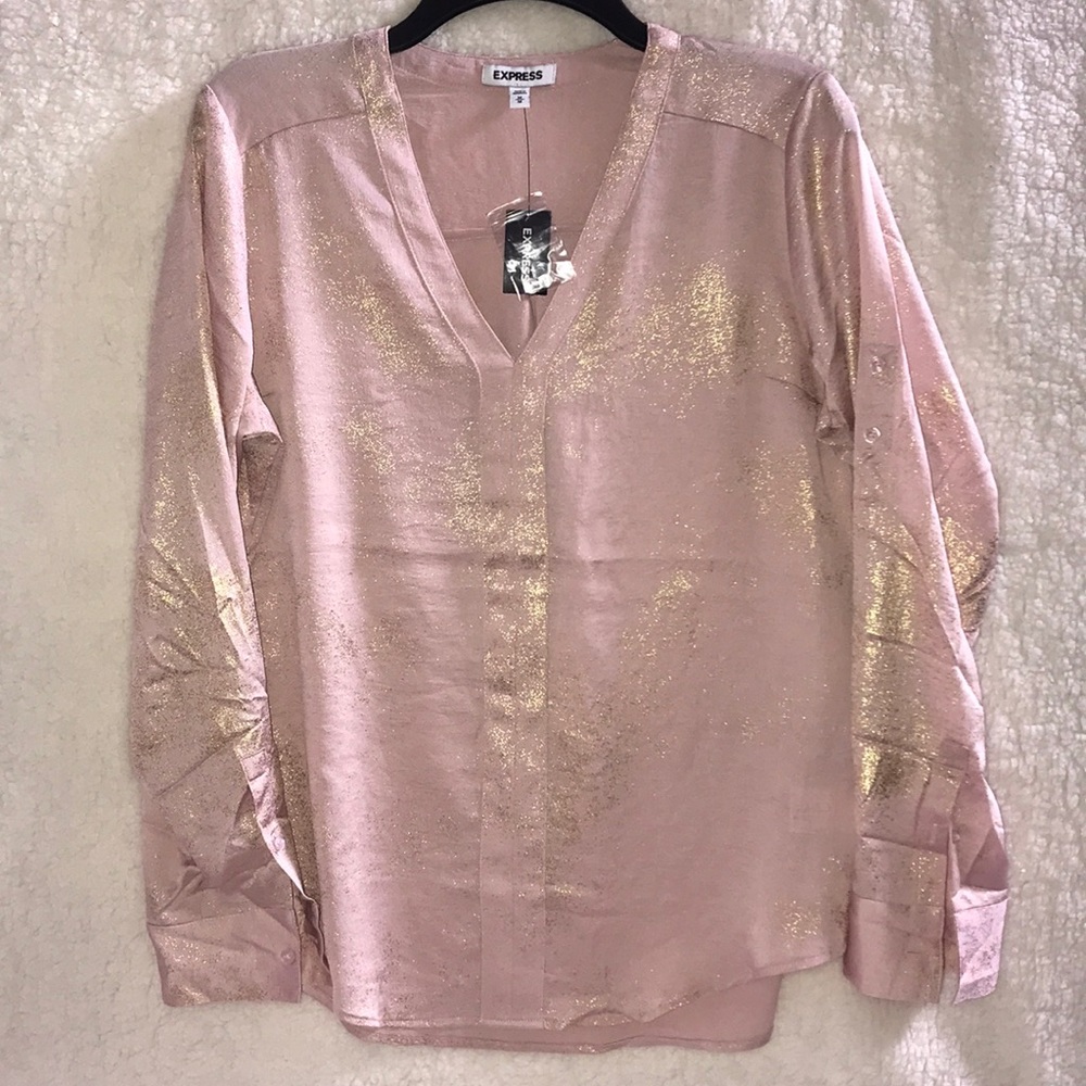 Express new with tags pink and gold blouse